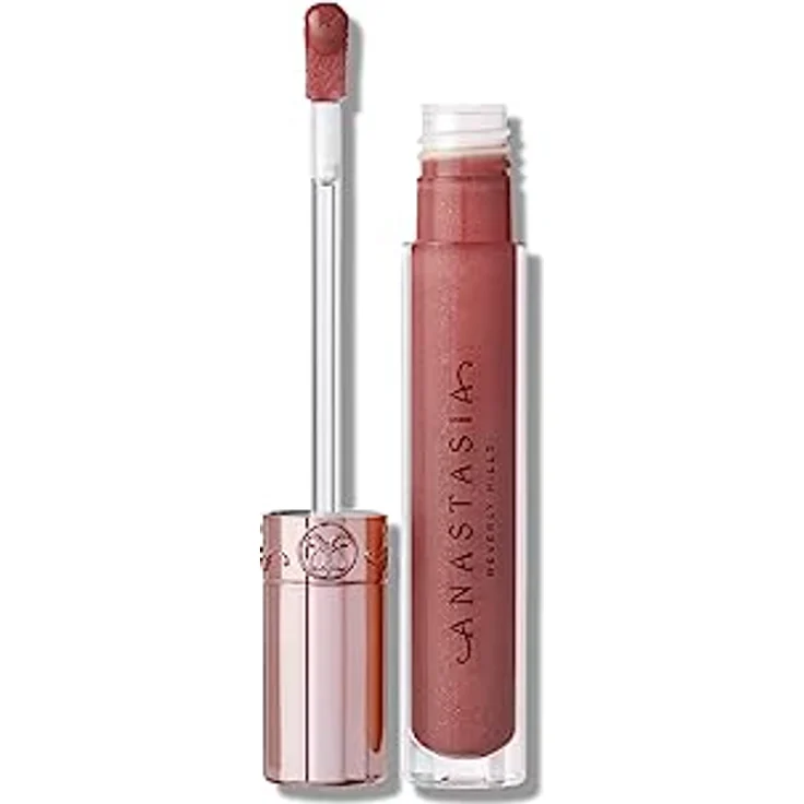 Anastasia Beverly Hills Shimmer Lip Gloss, Lippenpflege mit feuchtigkeitsspendender Formel, warme Nude-Töne, 4,8 ml – Bild 1