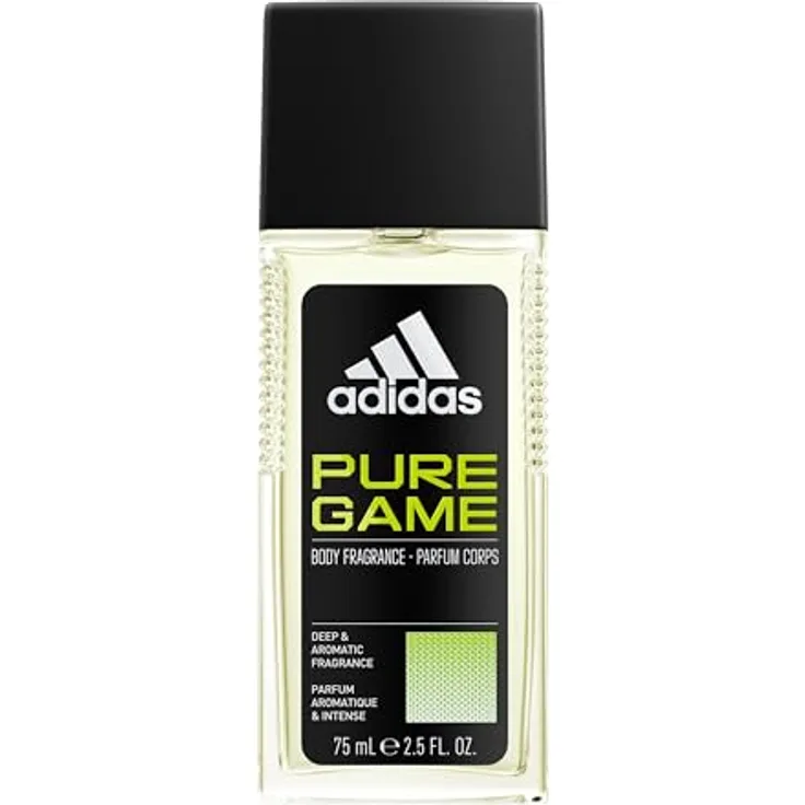 Adidas Pure Spiel Deodorant Natural Spray für Männer, 75ml - Spritziger Zitrusduft mit Basilikum und Pfeffer, vegane Formel - adidas