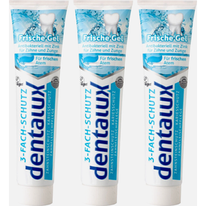 Bild für 3x 125ml dentalux 3-FACH-SCHUTZ Zahncreme Antibakteriell Frische Gel (375ml)