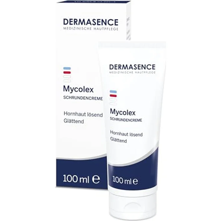 DERMASENCE Mycolex Schrundencreme, 100 ml - Hornlösende Spezialpflege für verdickte Hautareale - verringert Rauigkeit und Risse - parfümfrei – Bild 1