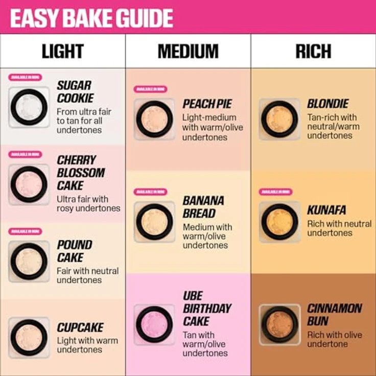 Huda Baby Bake Mini Easy Bake Loose Powder, Fixierpuder in Cherry Blossom für professionelles, langanhaltendes Finish, 6 g – Bild 5
