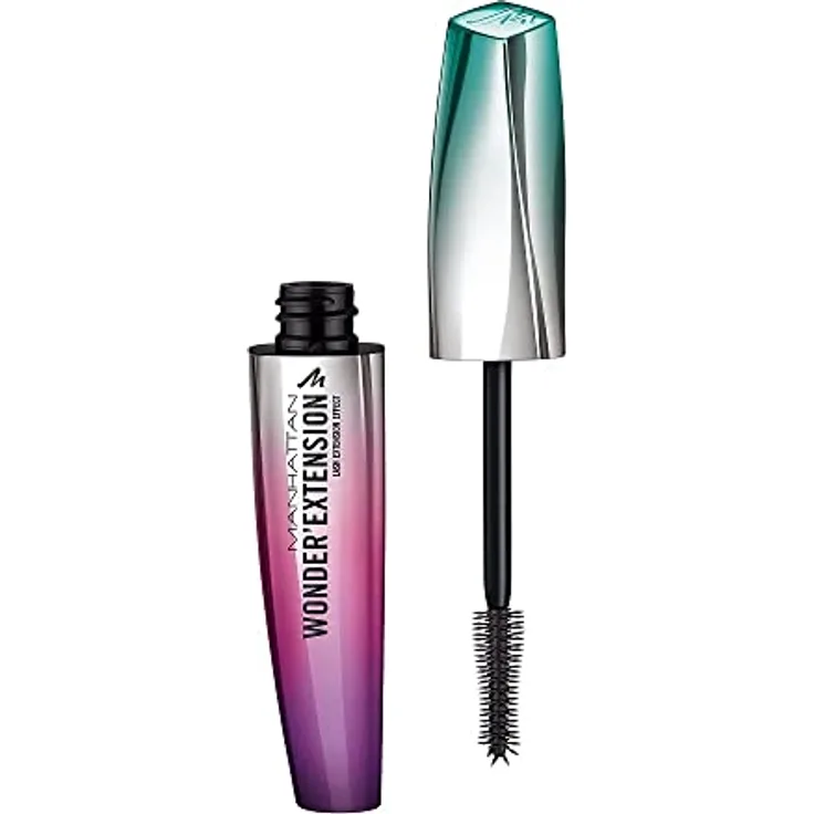 Manhattan Wonder'Extension Mascara, Fb. 001 Black, Wimperntusche mit sofortigem Wimpernverlängerungseffekt, 11 ml