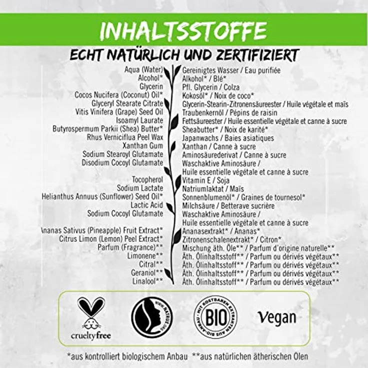 Sante Family Bio-Ananas & Limone Bodylotion 500 ml – Bild 4