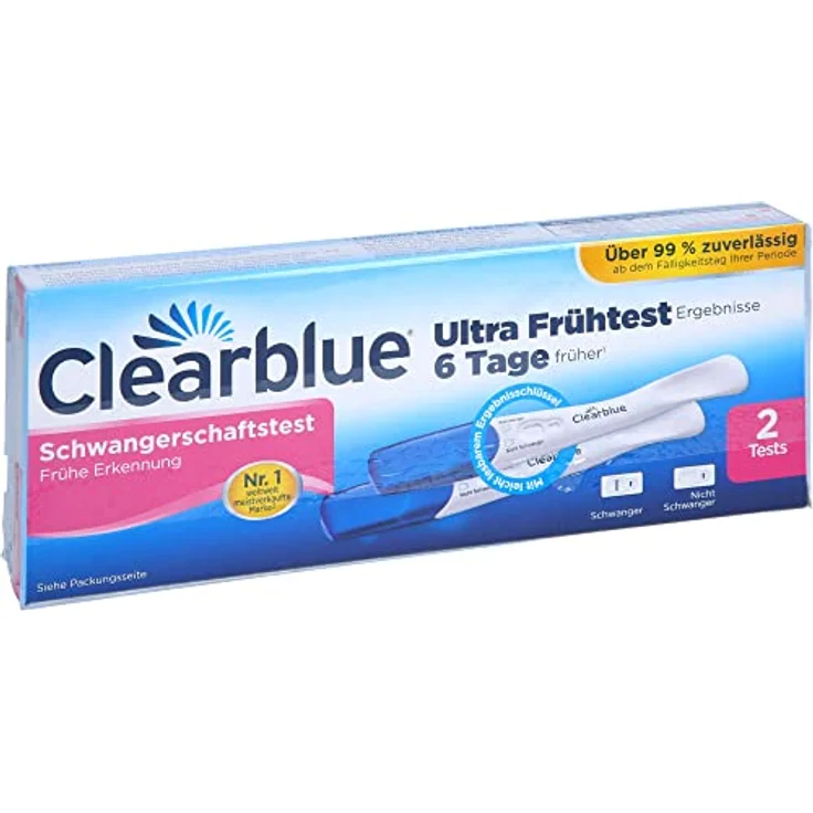 Clearblue Schwangerschaftstest frühe Erkennung 2 Stück, schnell, unkompliziert und zuverlässig - Preisvergleich – Bild 3