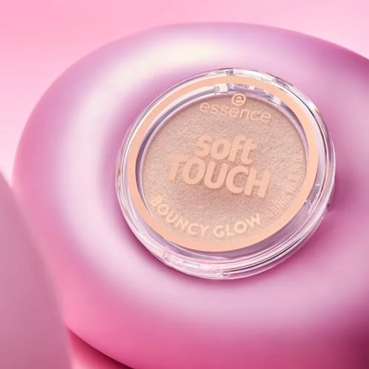 essence Soft Touch Cremiger Highlighter mit Pudereffekt, Farbton 10 Soft Gaze, 4 g - für ein strahlendes Finish und sanft betonte Gesichtspartien – Bild 6