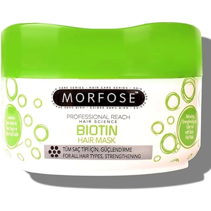 Morfose Biotin Hair Mask 500ml, Haarpflegemaske für volles und kräftiges Haar, revitalisierendes Biotin, geeignet für alle Haartypen – Bild 1