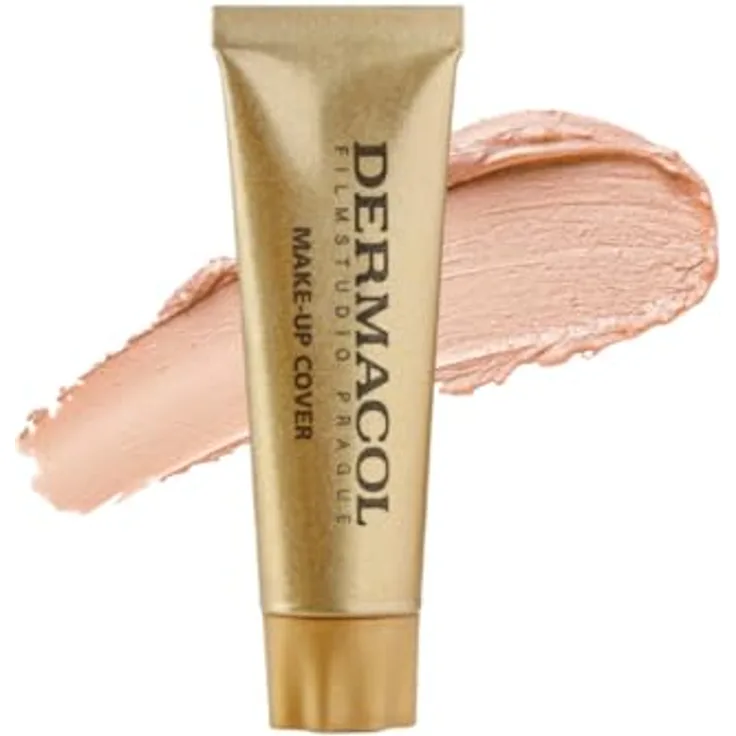 Dermacol Full Coverage Foundation 13g, Flüssige Matte Foundation mit SPF 30, Wasserfest, für fettige Haut, Akne & Augenringe, Shade 207