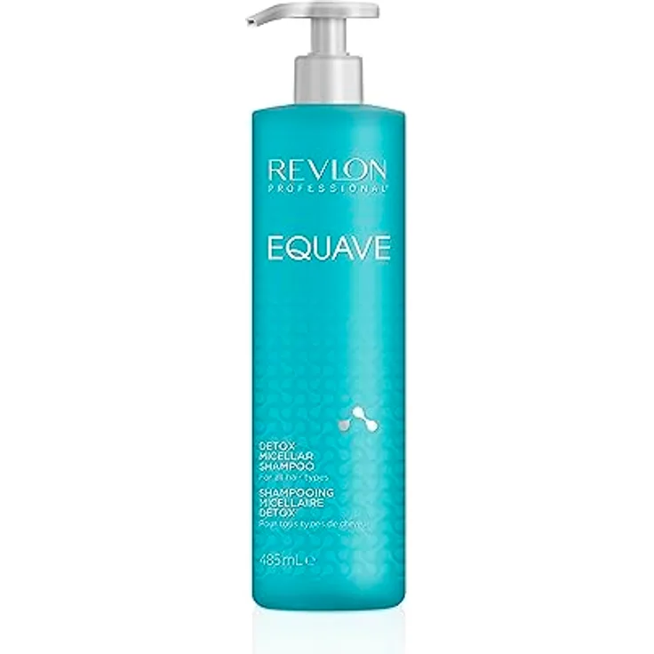 REVLON PROFESSIONAL EQUAVE Detox Micellar Shampoo, tiefenreinigendes Mizellen Haarshampoo mit Gel-Textur, 485 ml.
