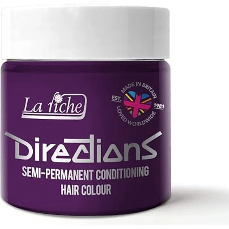 La Riche Directions Semi-Permanent Hair Color, 100ml Tub in Plum - 100% vegan, ammoniak- und peroxidfrei, mischbare Farben – Bild 1