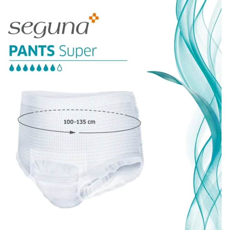 Seguna SEGUNA Pants Super, Inkontinenz Pants, Windelhosen für Erwachsene, Frauen, Männer, Inkontinenzhosen bei Blasenschwäche, L (Beutel 20 Stück), saugstark (1.740 ml), neutraler Versand, Hüftumfang 80 - 110 cm – Bild 5