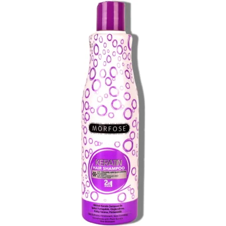 Morfose 2in1 Keratin Hair Shampoo 500ml - Für stark geschädigtes und überstrapaziertes Haar, Seidig weich, pflegend, leicht kämmbar - MORFOSE – Bild 1
