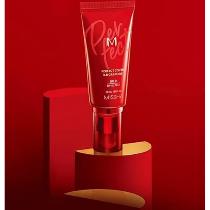 MISSHA M Perfect Cover BB Cream EX, 20 ml, Farbton Nr. 27, perfekte Abdeckung, Sonnenschutz LSF 42 PA+++, feuchtigkeitsspendende Formel für strahlende Haut – Bild 4
