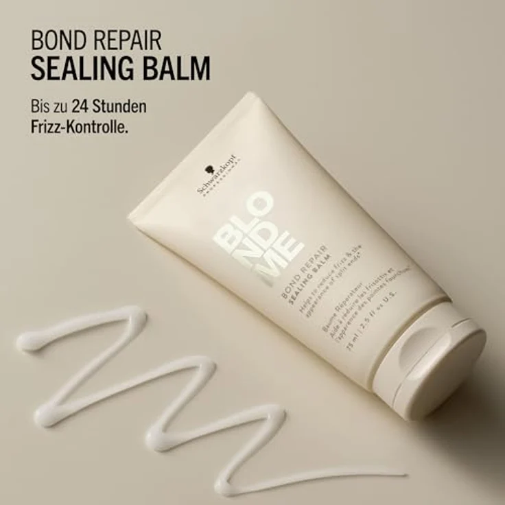 Schwarzkopf Professional BLONDME Bond Repair Sealing Balm Leave In Haarlotion Hitzeschutz Anti Frizz Versiegelt Gespaltene Spitzen Glättend Und Stärkend 75 ml, Haarpflege Conditioner – Bild 4