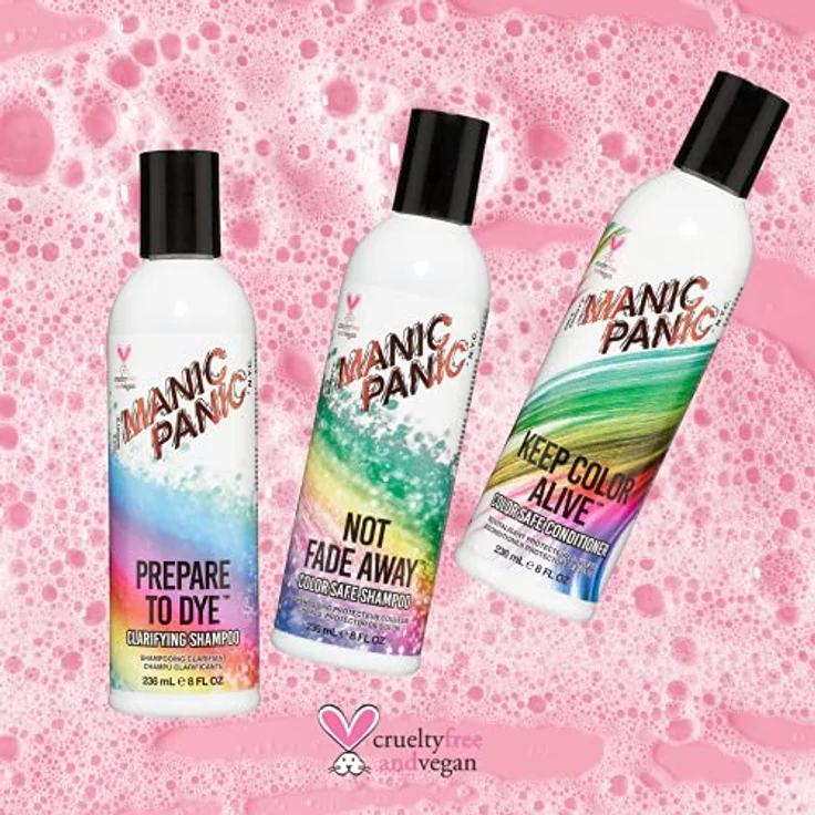 Manic Panic Prepare To Dye Clarifying Shampoo, Vegan & Cruelty Free, 236ml - Für optimale Farbvorbereitung, entfernt Öle, UV-Schutz, mit Ginseng- und Rosmarinextrakt – Bild 5