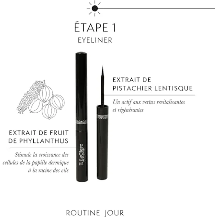 T. LeClerc Active Growth Eyeliner 02 Bruin, 1,7 ml Make-up für verbesserte Wimpernpflege – Bild 6