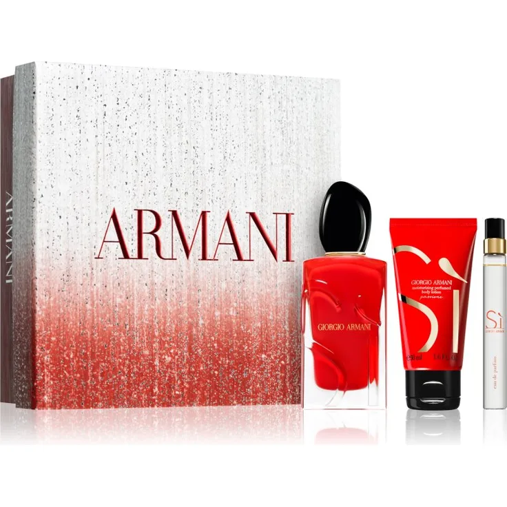Armani Sì Passione Geschenkset für Damen, blumiger und fruchtiger Duft mit Eau de Parfum 100 ml und Body Lotion 50 ml