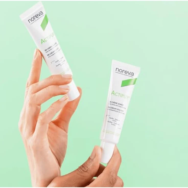 Noreva Actipur BB Cream, getönte Tagescreme mit mattierendem Effekt, Farbton Light/Claire, 30 ml – Bild 4