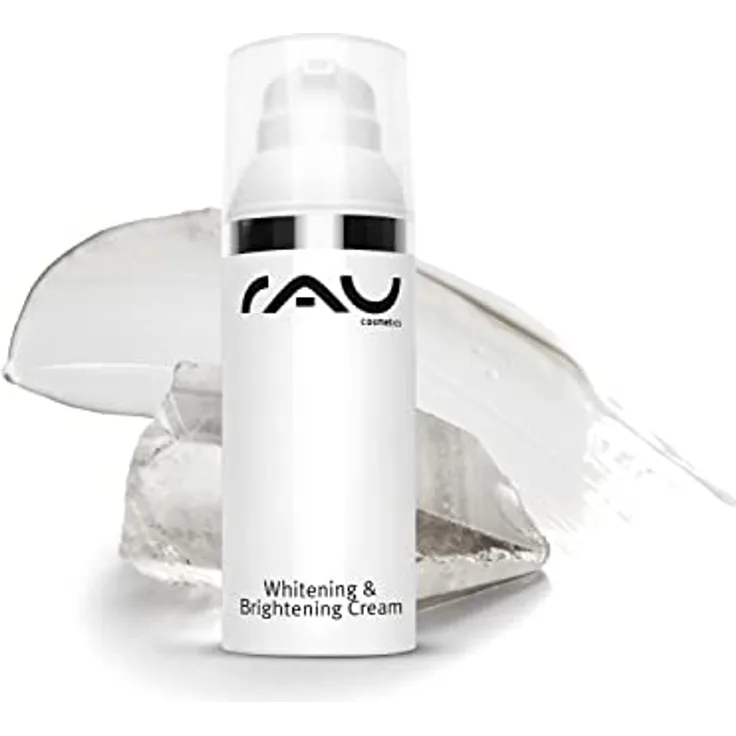 RAU Cosmetics Whitening & Brightening Cream 50 ml - Hautaufheller Creme, entfernt Sommersprossen, Pigment- und Altersflecken, ohne Arbutin - Natürliche Wirkstoffe, made in Germany