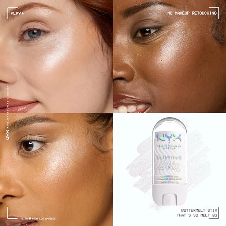 NYX PROFESSIONAL MAKEUP Buttermelt Stix Glow Boosting Stix, samtiger Highlighter für strahlenden Glow, bis zu 8h Halt, That's So Melt – Bild 2