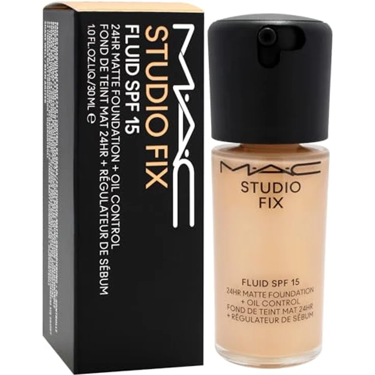 MAC Studio Fix Fluid SPF 15 24Hr Matte Foundation plus Ölkontrolle, NC25 by MAC for Women, Foundation, 24 ml, Mittleres bis vollständig aufbaubares Cover, mattes Finish, Spectrum LSF 15 Schutz – Bild 3