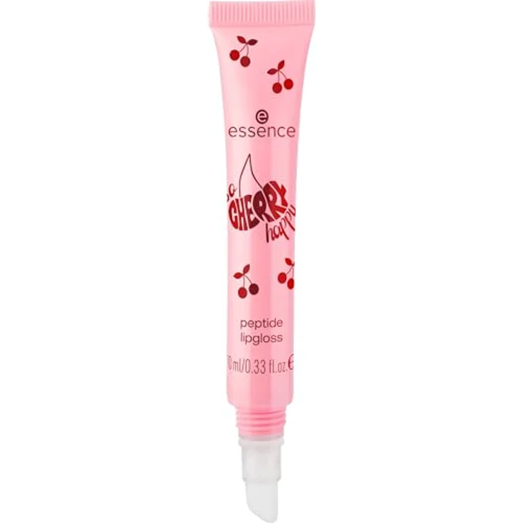 essence SO CHERRY happy peptide lipgloss Nr. 02, feuchtigkeitsspendend, glänzend, vegan, pink, 10ml – Bild 1
