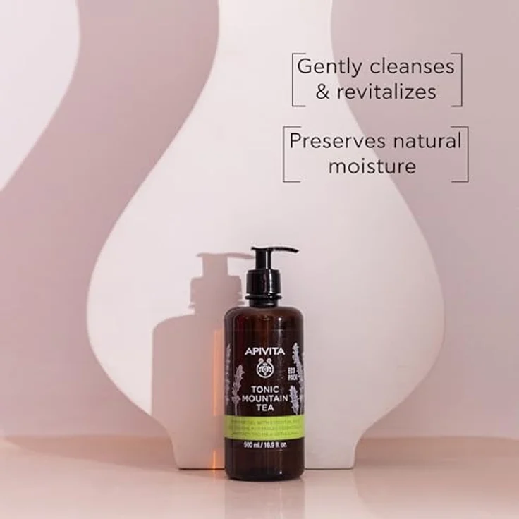 Apivita Tonic Mountain Tea Duschgel 500ml - Duschgel Körperwäsche mit Bergtee, Propolis & ätherischen Ölen - Körperreiniger, der sanft reinigt und revitalisiert – Bild 2