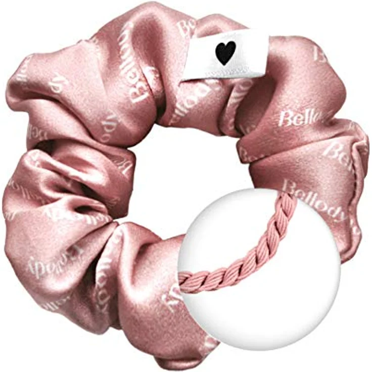 Bellody® Scrunchies Samt – Samtig weich, starker Halt, Velvet Look, exklusive Farben (1 Stück) (Seide Pink) – Bild 2