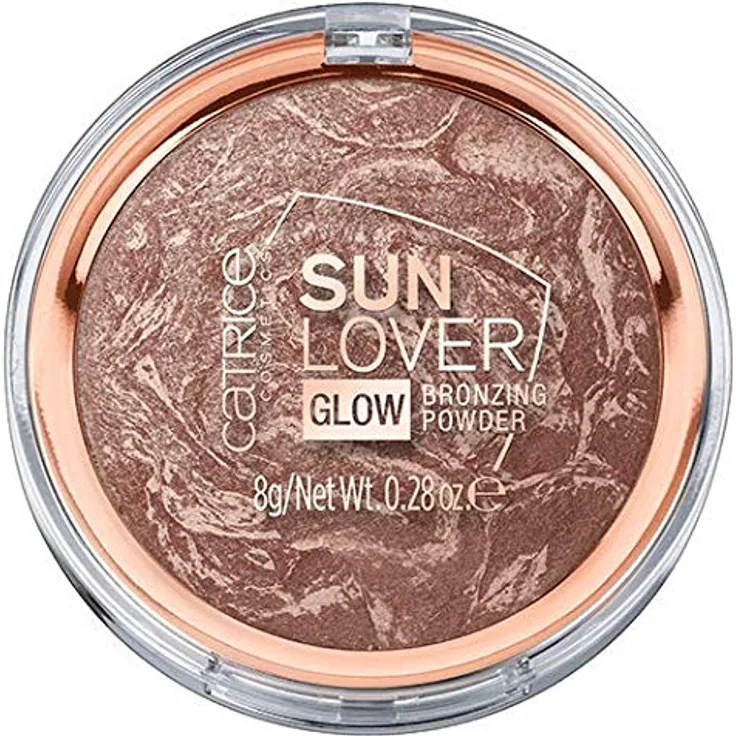 Catrice Sun Lover Glow Bronzing Powder, Gebackener Bronzer, Nr. 010, Schimmernd, Vegan, Ölfrei, 3er Pack (3x8g)