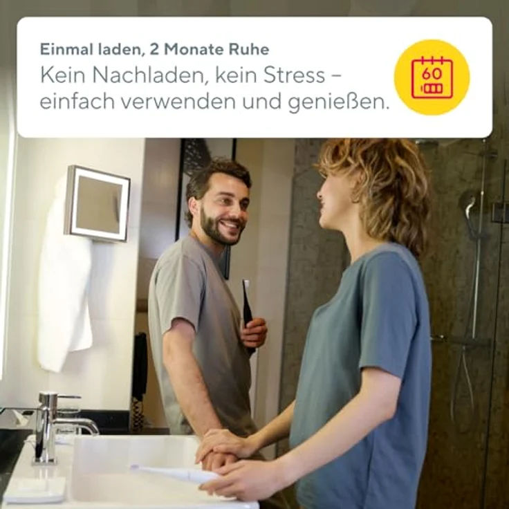 B.Well Sonic Pro-850, Elektrische Schallzahnbürste mit mehreren Putzmodi und Timer, Schwarz – Bild 3