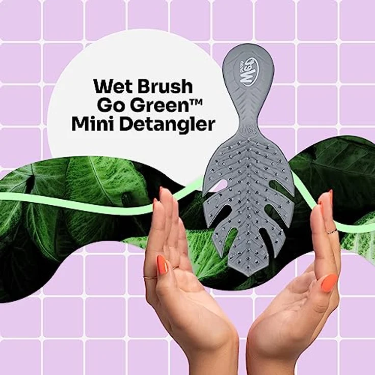 Wet Brush Go Green Mini Detangler Brush - Grey for Unisex 1 Pc Hair Brush – Bild 2
