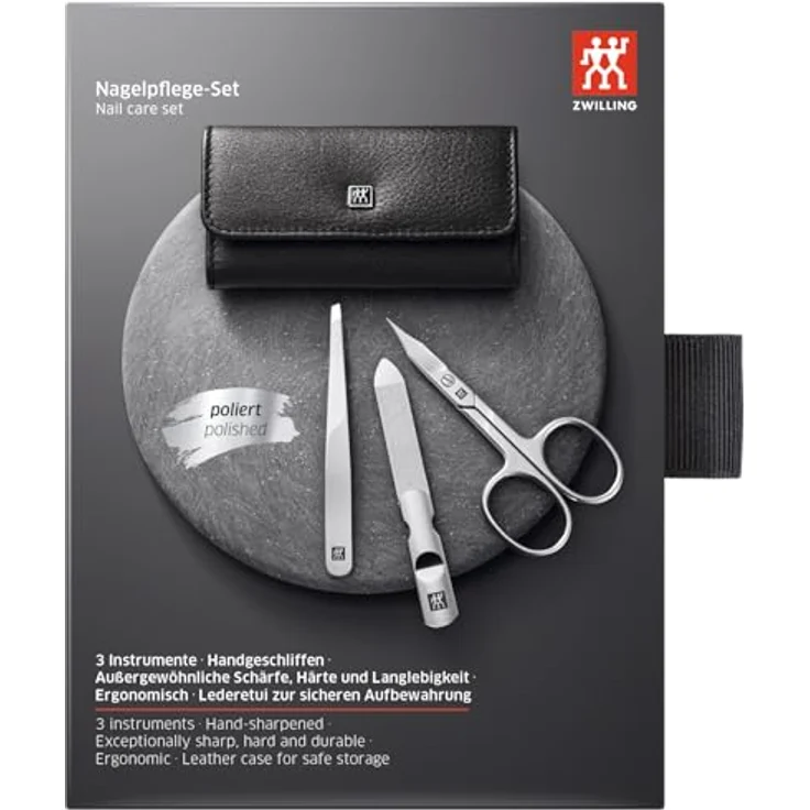 Zwilling Classic Inox Taschen-Etui 3-tlg. 10 cm - schwarz – Bild 4