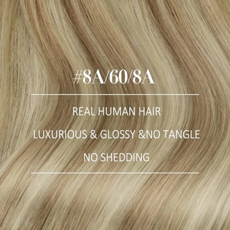 YoungSee Echthaar Tressen 35 cm, Ombre Blond Extensions zum Einnähen, Mittelbraun-Platinblond, 100g, Doppelt, verwicklungsresistent, vielseitig stylbar – Bild 3
