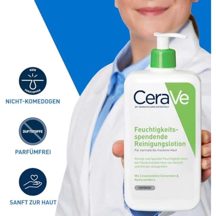 Cerave HYDRATING CLEANSER for normal to dry skin 1000 ml für normale und trockene Haut mit feuchtigkeitsspender Wirkung – Bild 3