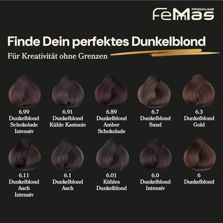 Femmas Premium Haarfarbe FemMas Hair Color Cream, 100ml – Intensive Farben mit Arganöl & Keratin, 100% Grauabdeckung – Bild 5
