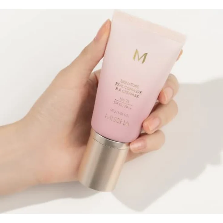 Missha M Signature Real Complete Ex BB Creme, getönte Tagescreme mit SPF 30 für ein makelloses Hautbild, Farbton No.21, 45 g – Bild 5