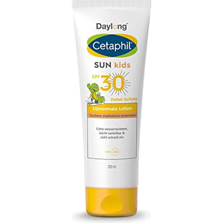 Cetaphil Sun Daylong Kids SPF 30 liposomale Lotion, 200 ml - Premium-Sonnenschutz für empfindliche Kinderhaut