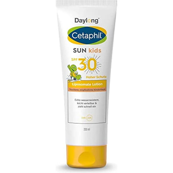 Cetaphil Sun Daylong Kids SPF 30 liposomale Lotion, 200 ml - Premium-Sonnenschutz für empfindliche Kinderhaut