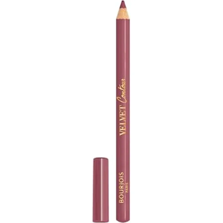 Bourjois Velvet Contour Lippenstift, 24 Plätze de Roses, cremige Textur, präzise Anwendung, mit Sheabutter und Traubenkernöl, lange Haltbarkeit bis zu 8 Stunden, kein Verwischen, 1,14 g
