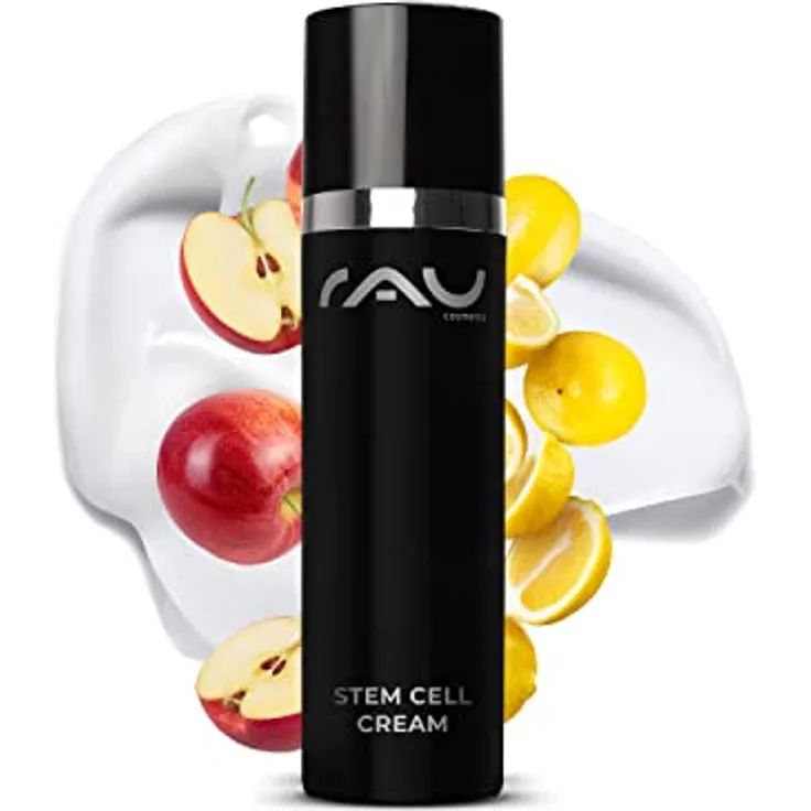 RAU Cosmetics Anti Aging Tagescreme - Stem Cell Cream 50 ml - Vegane Anti Falten Gesichtscreme mit Hyaluron, Argireline & Stammzellen - Antifaltencreme für Trockene, Reife Haut für Frauen und Männer