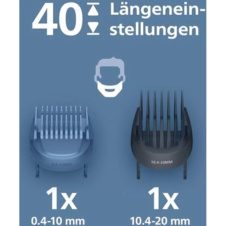 PHILIPS BT7660/15 Serie 7000 Bartschneider mit 40 Längeneinstellungen, selbstschärfenden Klingen und bis zu 120 Minuten Akkulaufzeit – Bild 4