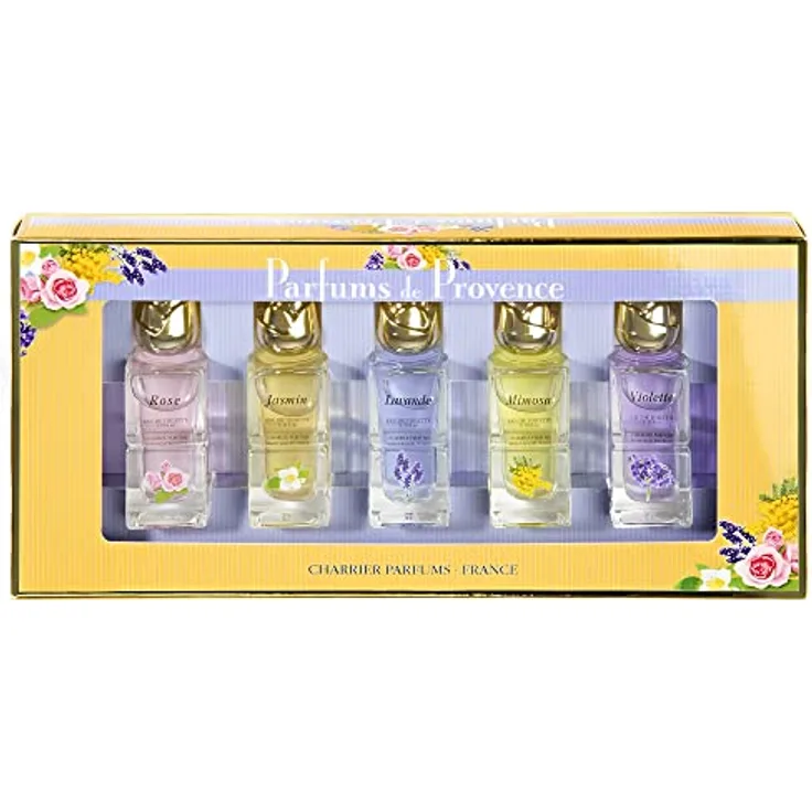 Charrier Parfums Geschenk-Set Provence von 5, Miniatures Eau de Toilette, 54 ml