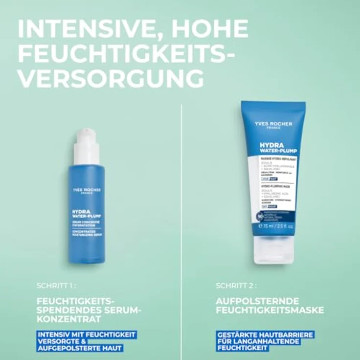 Yves Rocher Hydra Water-Plump Aufpolsternde Nachtmaske, intensiver Feuchtigkeitsspender mit Edulis, Hyaluronsäure & Squalan, 75 ml – Bild 5