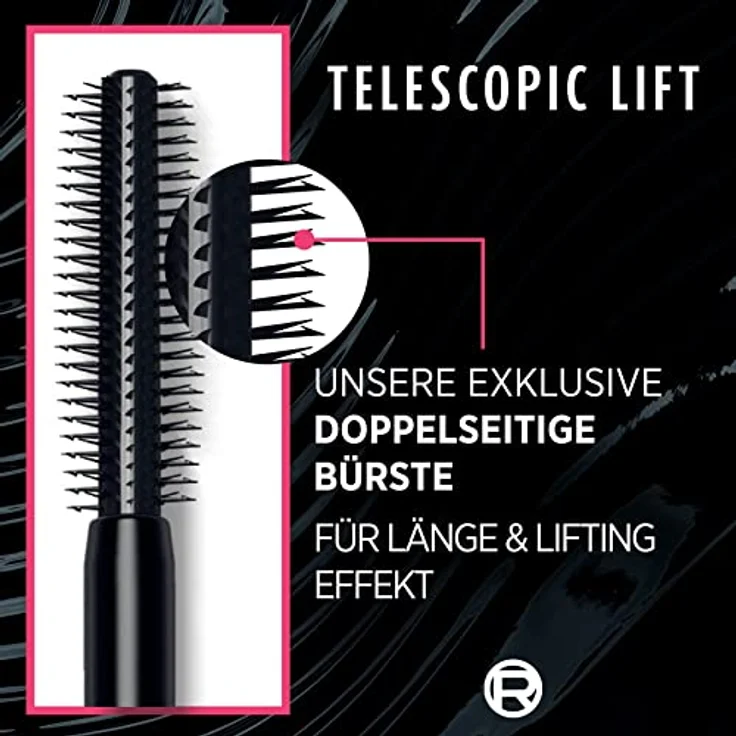 L'Oréal Paris Telescopic Lift Mascara, Wimperntusche mit Lifting-Effekt für verlängerte und geschwungene Wimpern, Black, 9 ml – Bild 4