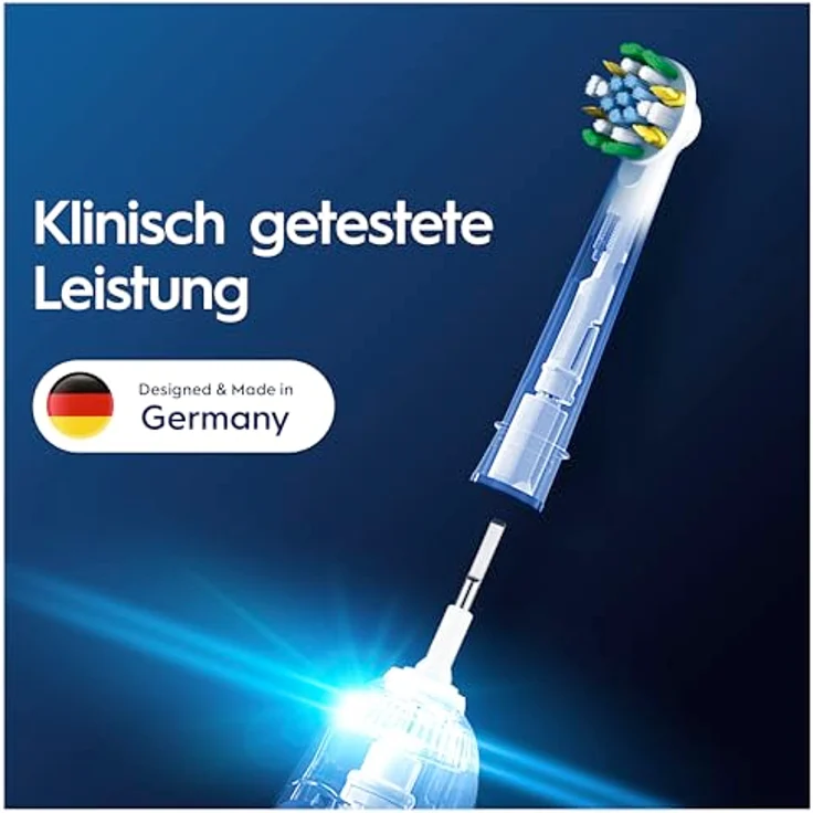 Oral-B Pro Tiefenreinigung Aufsteckbürsten, ORIGINAL Zahnbürstenaufsatz für elektrische Zahnbürsten, 10x bessere Plaqueentfernung, innovative X-förmige Borsten, Weiß, 6 Stück – Bild 5