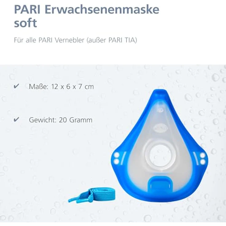 PARI Erwachsenenmaske soft, Inhalationsmaske für Erwachsene, grau – Bild 4