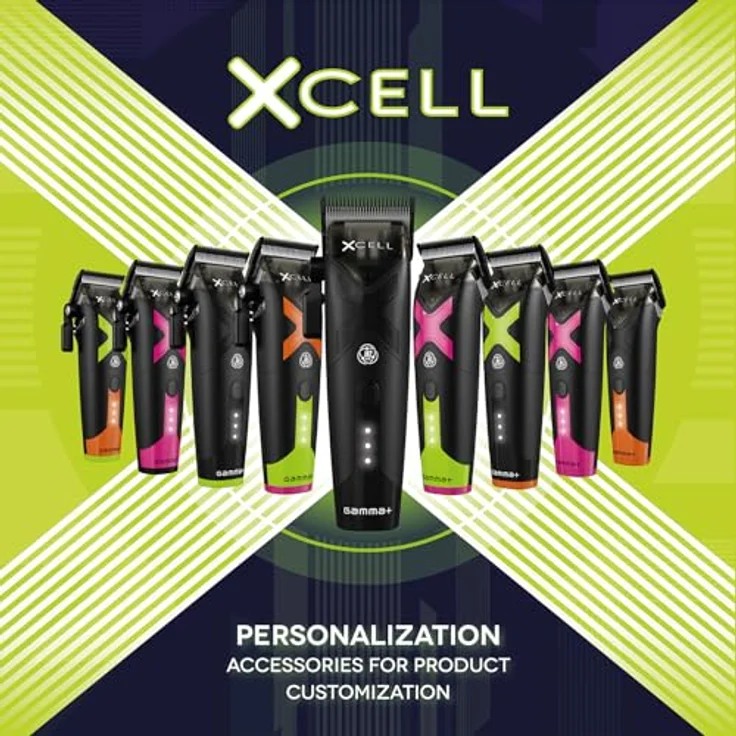 GAMMA+ Xcell Professioneller Clipper, Herren-Haarschneider mit Vector IN2-Motor, 180 Minuten kabellose Laufzeit, Aluminium-Rückseite, 2 Kämme, USB-Kabel Typ C – Bild 10