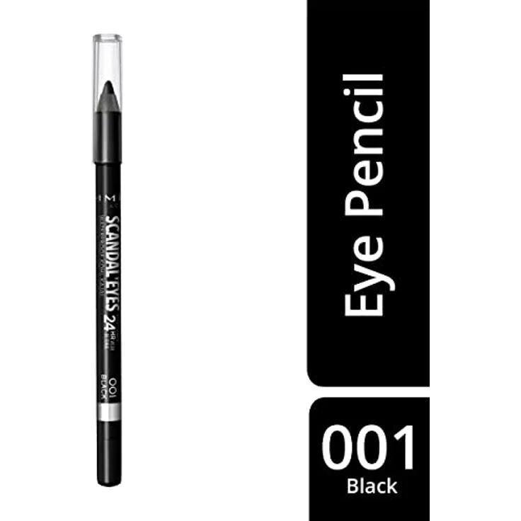 Rimmel Augen Make-up Scandaleyes kohl kajal waterproof #001-black 1,2 g  – Bild 5