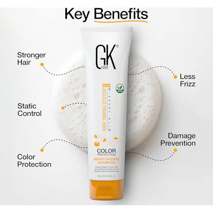 GK Hair Color Protection Moisturizing Shampoo, 100 ml, hydratisierendes Shampoo zum Schutz der Haarfarbe ohne Sulfate – Bild 4