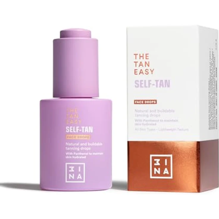 3INA The Tan Easy Self-Tan Face Drops, 30 ml Selbstbräuner für das Gesicht, vegan, für empfindliche Haut – Bild 8