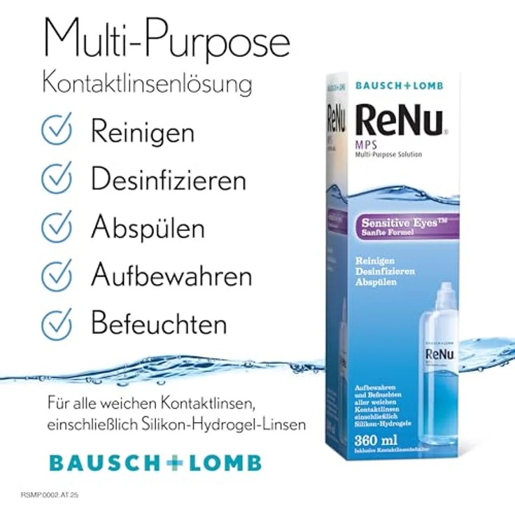 Bausch & Lomb RENU MPS Lösung für weiche Kontaktlinsen, 360 ml Flasche  – Bild 6